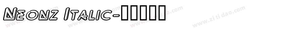 Neonz Italic字体转换